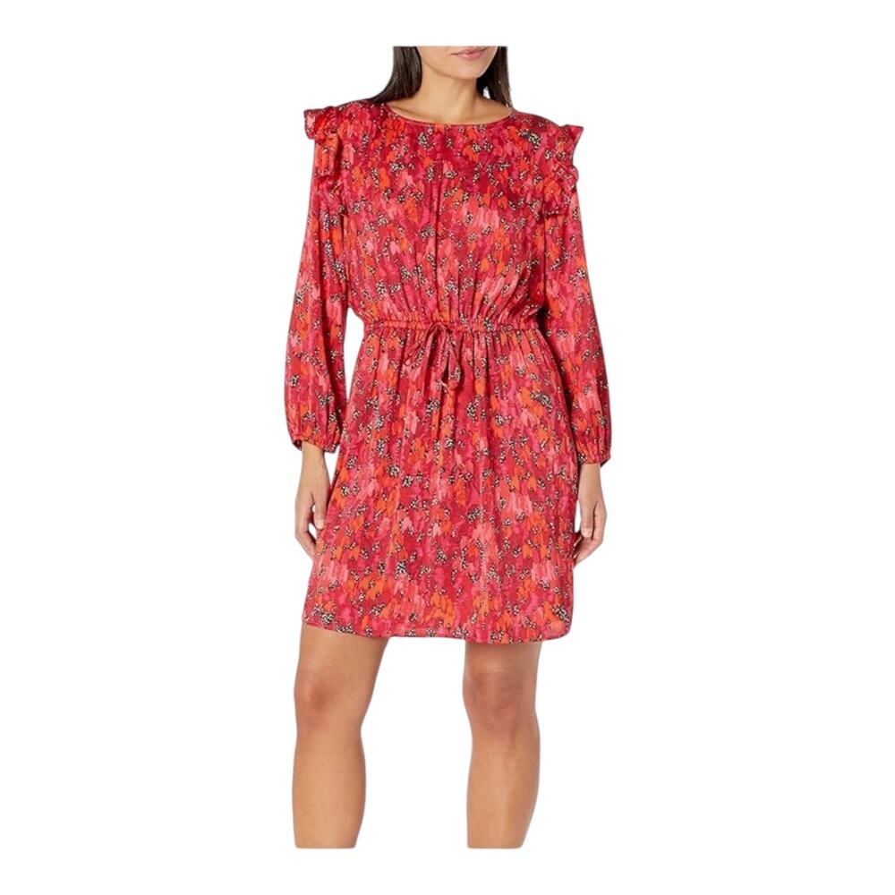 Nic + Zoe dress Mix and Mingle Abstract print red size Medium M